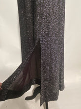 1970s Black Silver Lame Sleeveless Maxi Dress By Johnnye