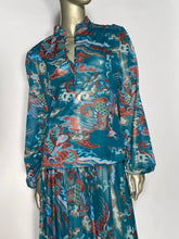 2 Piece 1970s Phoenix Pleated Skirt And Top