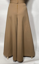 1970s Wide Leg Bell Bottom High Waisted Pants Tan