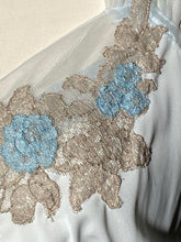 1960s Baby Blue Lace & Nylon Sleeping Peignoir Set By Van Raalte