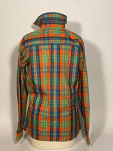 Vintage Plaid 1980s Ski Shell Green Orange By Saska Skiwear
