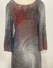 1970s Firecracker 4th of July Lame Maxi Dress