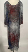 1970s Firecracker 4th of July Lame Maxi Dress