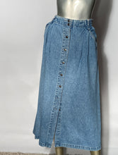 1990s Gloria Vanderbilt Jean Midi Skirt Size Large