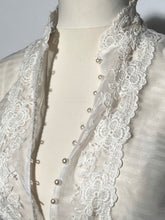 Vintage Wedding White Sheer Peignoir Sleeping Gown