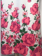 1970s Pink Rose Halter Style Maxi Dress Size S/M