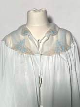 1960s Baby Blue Lace & Nylon Sleeping Peignoir Set By Van Raalte