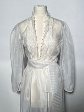 Vintage Wedding White Sheer Peignoir Sleeping Gown