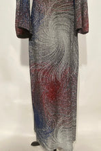 1970s Firecracker 4th of July Lame Maxi Dress