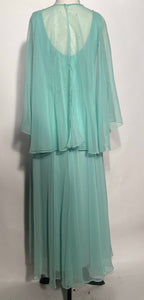 Vintage Mint Green Evening Dress Maxi Dress