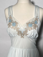 1960s Baby Blue Lace & Nylon Sleeping Peignoir Set By Van Raalte