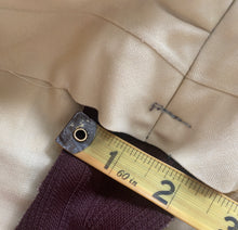 1970s Polyester Disco Pant Brown Pinstripe Knit Flare Pants 30x32