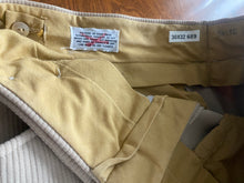 1970s Polyester Disco Pant Tan Pinstripe Knit Pants 30x32