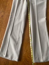 1970s Polyester Disco Pant Tan Pinstripe Knit Pants 30x32