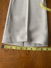 1970s Polyester Disco Pant Tan Pinstripe Knit Pants 30x32