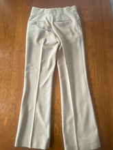1970s Polyester Disco Pant Tan Pinstripe Knit Pants 30x32