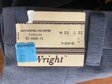 1970s Wright Disco Pant Grey Knit Dress Pants Flare 33x32 NWT