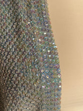 1960s Vintage Blue Wool Sequin Sweater Cardigan