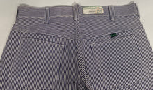 NOS Blue & White Cotton Striped Cotton Flare Bottom Jeans Pant By Ely 32"
