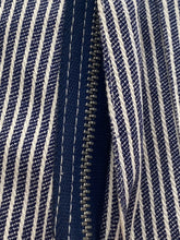 NOS Blue & White Cotton Striped Cotton Flare Bottom Jeans Pant By Ely 32"