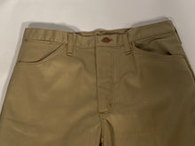 Irregular New Old Stock Tan Jean Wrangler Flare Bottom 32"