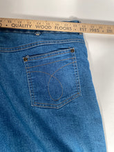 Farrah Blue Jeans With Orange Stitching Boot Cut Flare