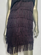 1970s Layered Black Fringe GoGo Dress Flapper Costume