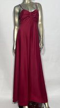 Maroon 70s Maxi Spaghetti Strap Dress