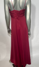 Maroon 70s Maxi Spaghetti Strap Dress