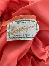 Coral 70s Maxi V Neck Spaghetti Strap Dress Size Small
