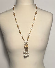 1960s White Vintage Ball Tassel Necklace