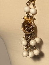 1960s White Vintage Ball Tassel Necklace