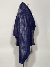 Purple Leather Jacket By Deja Vu Size Small - Waist 28