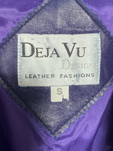 Purple Leather Jacket By Deja Vu Size Small - Waist 28