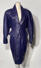 Purple Leather Jacket By Deja Vu Size Small - Waist 28