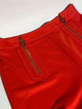 Right On Orange 1970s Zip Front Bell Bottom Pants