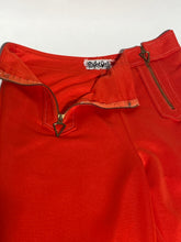 Right On Orange 1970s Zip Front Bell Bottom Pants