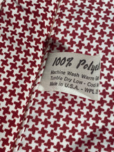 Maroon Red And White Herringbone Polyester Head Scarf