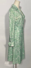Vintage  1970s Green Wheat Scene  Wrap Dress