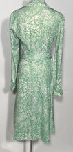 Vintage  1970s Green Wheat Scene  Wrap Dress