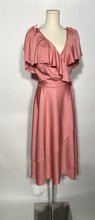 1970s Vintage Size Large Layered Pink Wrap Dress