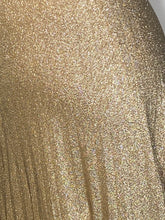 1970s Gold Lame Wide Legged Bell Bottom Flare Pants