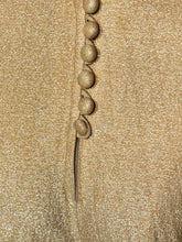 1970s Gold Lame Wide Legged Bell Bottom Flare Pants