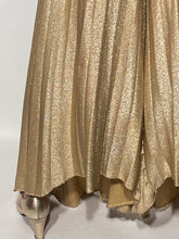 1970s Gold Lame Wide Legged Bell Bottom Flare Pants