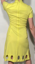 1980s Pierre Lucee´ Yellow Cut Out Dress At Bottom Hem