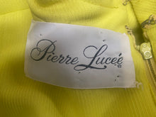 1980s Pierre Lucee´ Yellow Cut Out Dress At Bottom Hem