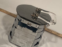 1950s Dorset Rex Silver Metal Rectangular Box Purse With Lucite Top & Handle