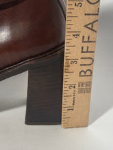 Brown Leather 3.25" Platform Boots Size 40