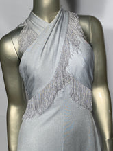 Vintage Fredericks of Hollywood Fringe Baby Blue Disco Dress