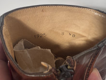 Brown Leather 3.25" Platform Boots Size 40
